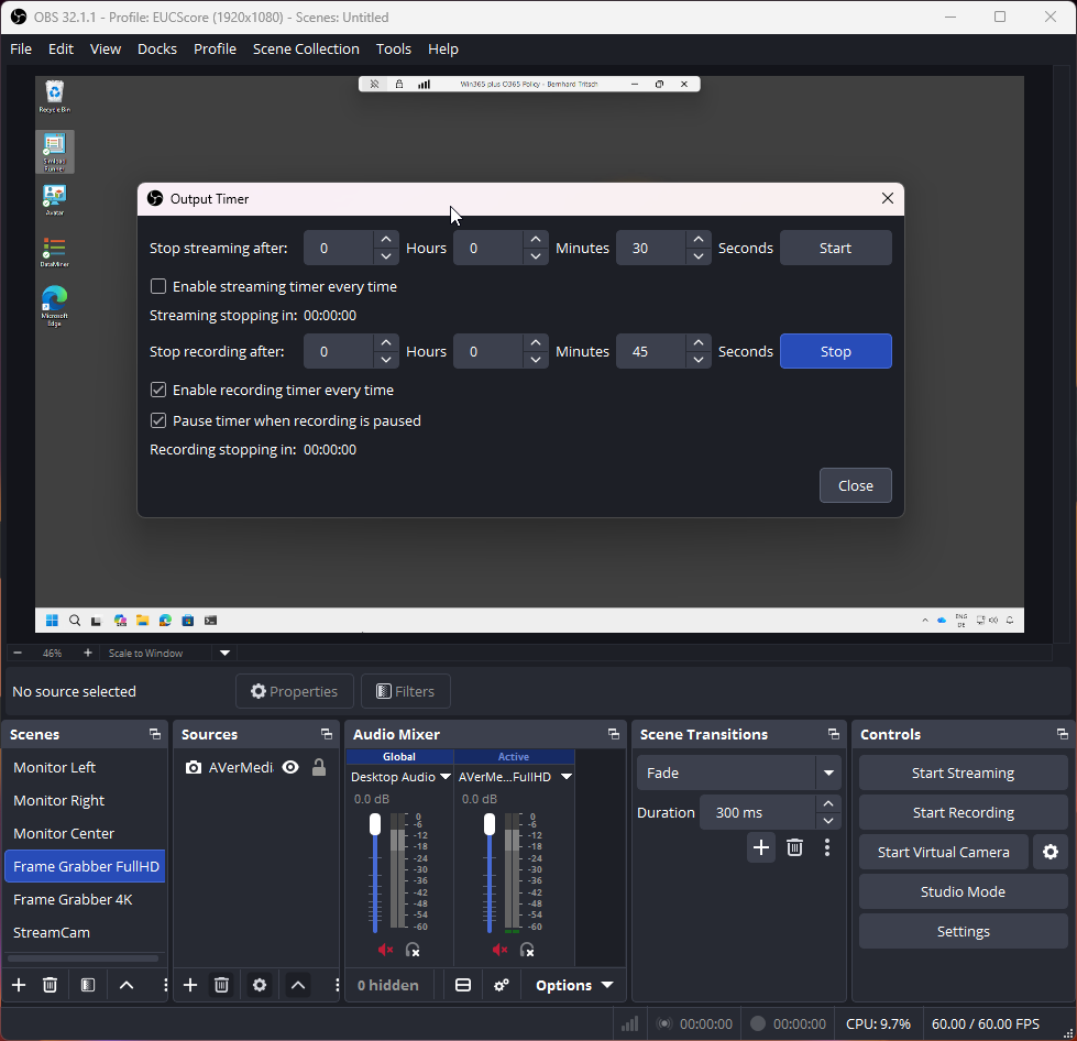 OBS Studio Tools Output Timer